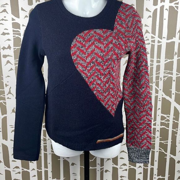 Anthropologie Handcut by Preloved Upcycled Wool Sweater sz M - Picture 2 of 10